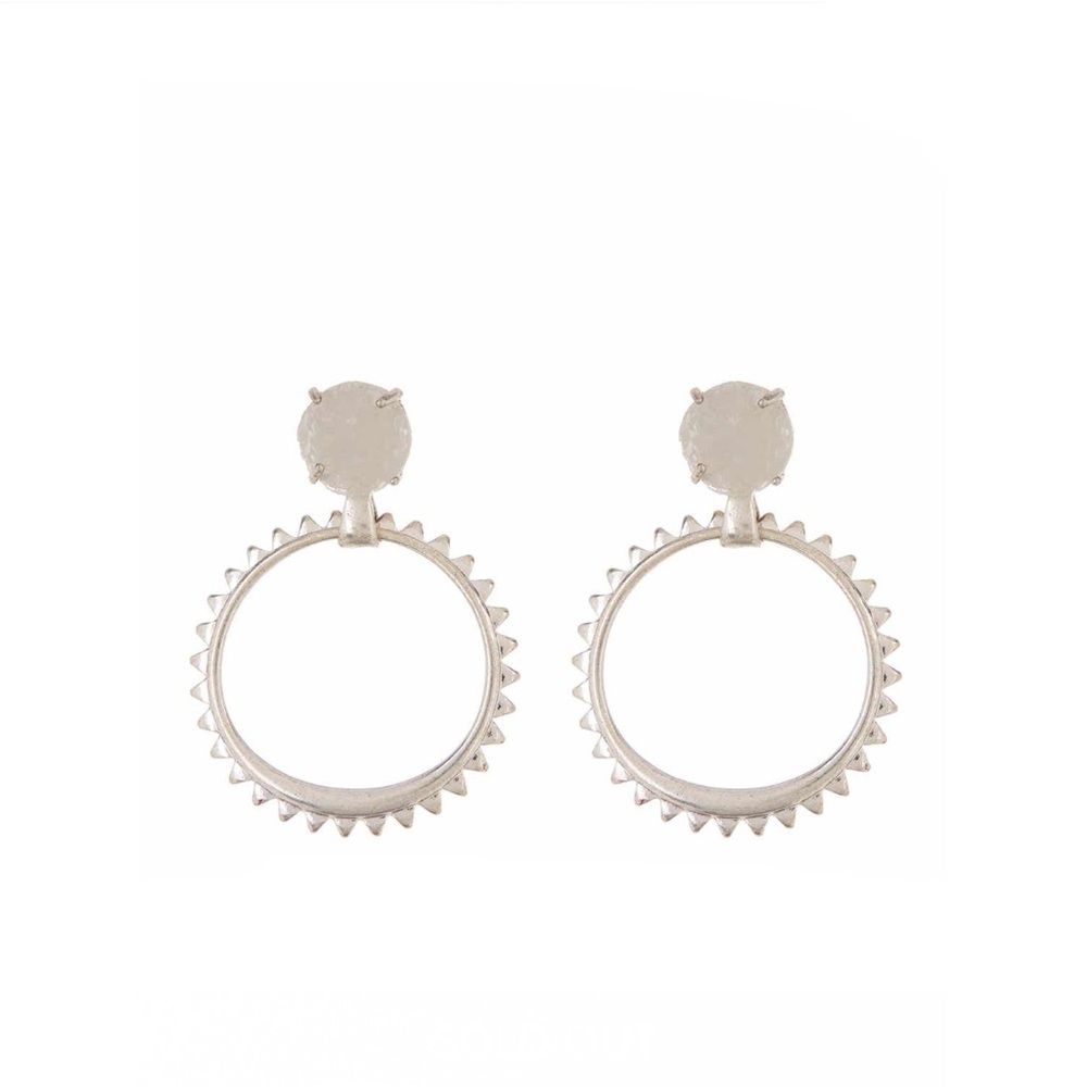 ☘️Lucky Brand☘️Druzy Spike Hoop Earrings